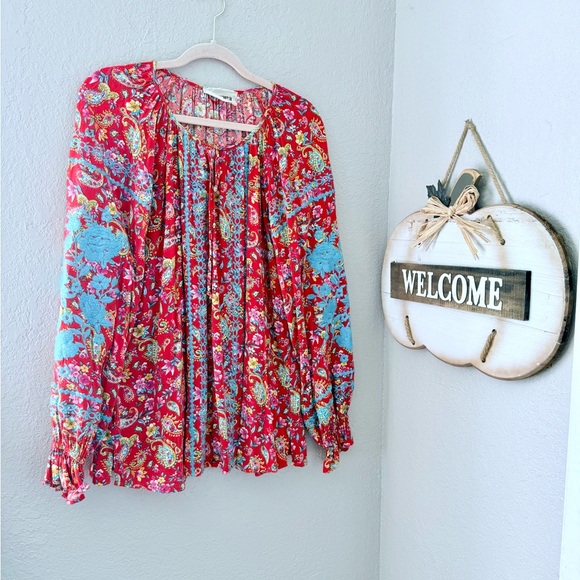 Savanna Jane Multicolor Floral Top - Picture 1 of 7